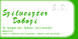 szilveszter dobozi business card